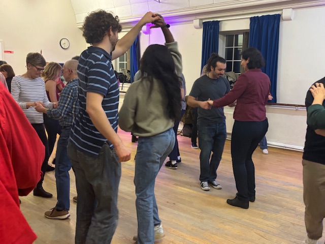 Salsa students in class with OnSalsa and Rosa